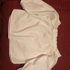 J. Crew White Off The Shoulder Cotton Top